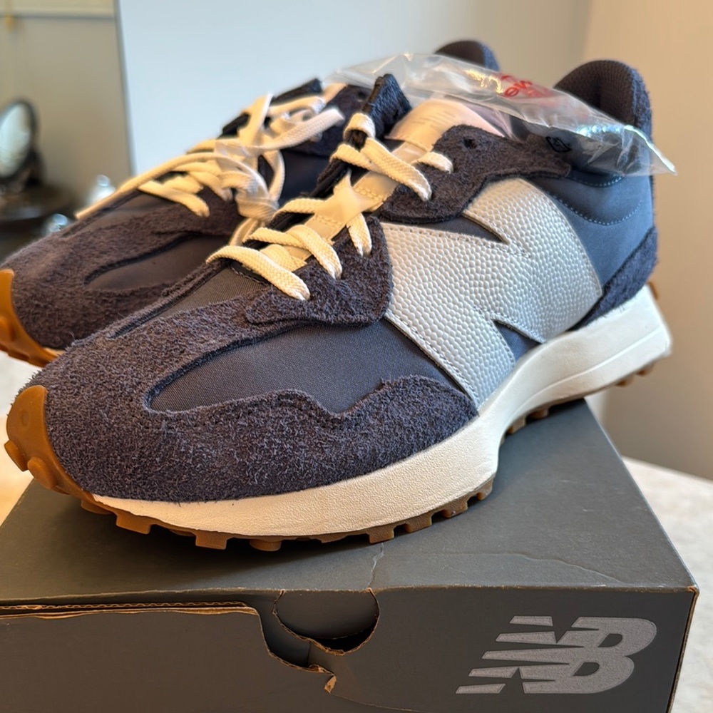 New Balance Dark Blue and White Sneakers